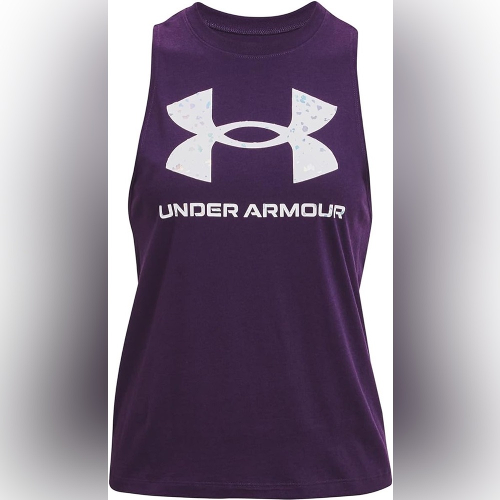 Under armour tank top athletic activewear yoga gym workout large shirt muscle